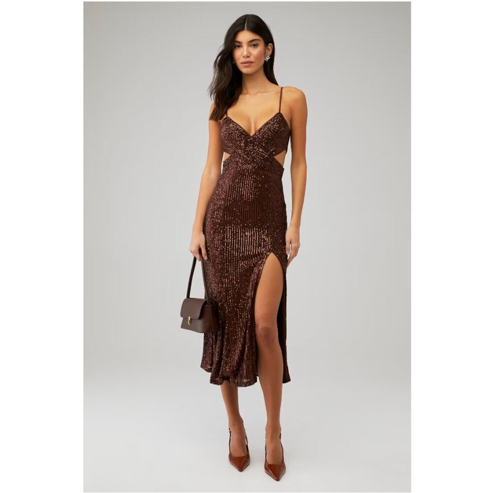 NWT Saylor Harmonie Dress in Chocolate Sequin
